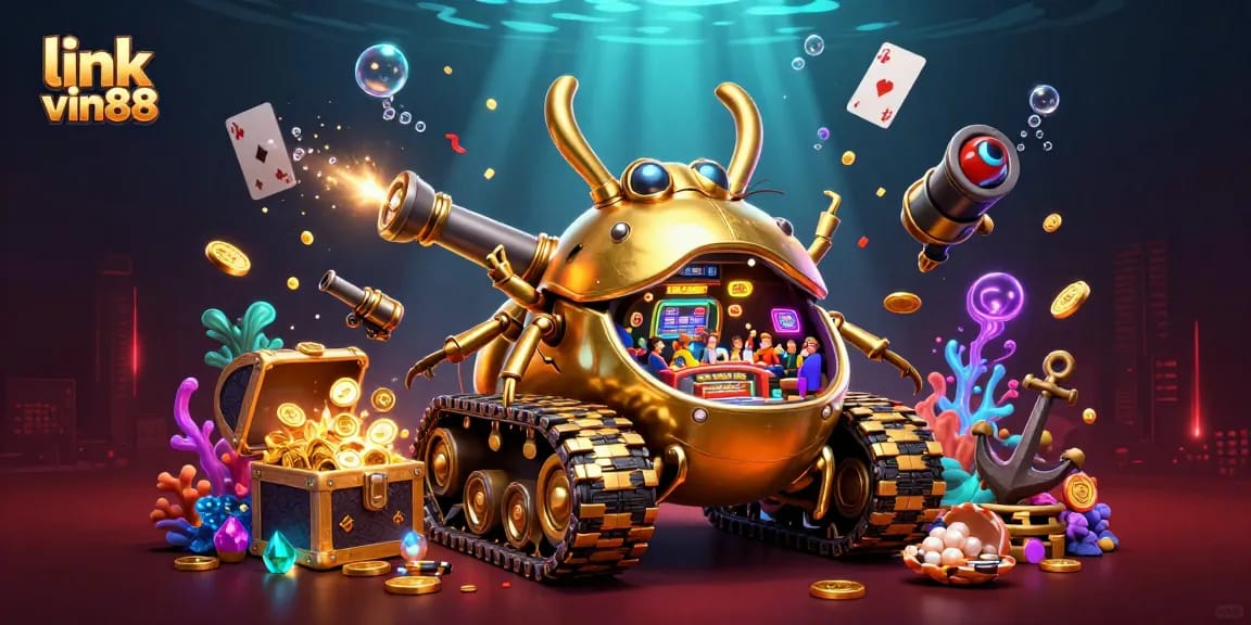 Engage with link vin88's immersive casino scene featuring vibrant treasures, lively gameplay, and rich details.