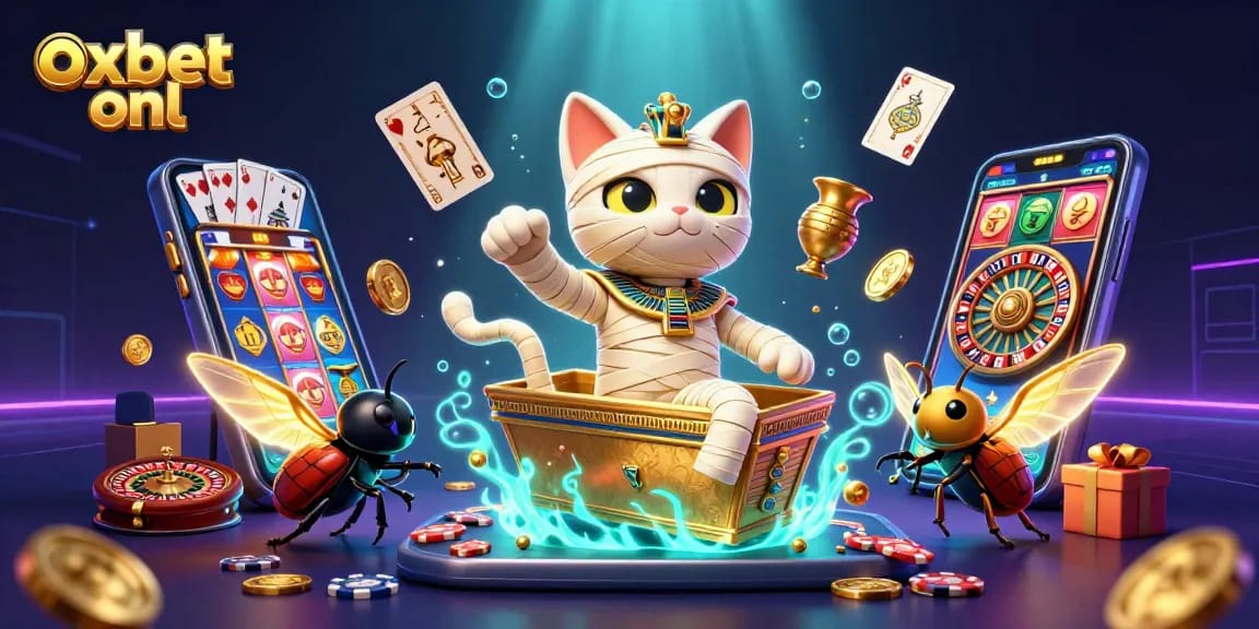 Experience thrilling wins at oxbet onl with vibrant casino action featuring an Egyptian cat!