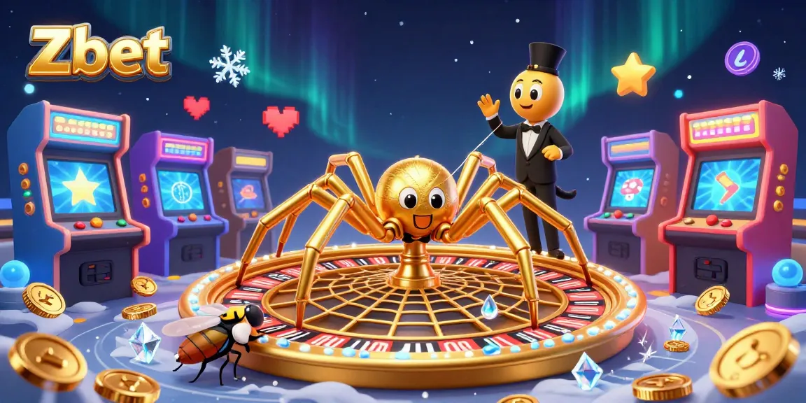 Zbet offers thrilling online gaming with a giant spider spinning a roulette web, captivating players.