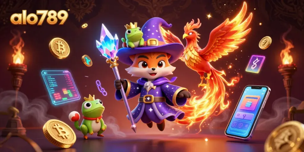 Experience winning strategies with alo789 in a dynamic 3D casino illustration packed with excitement.