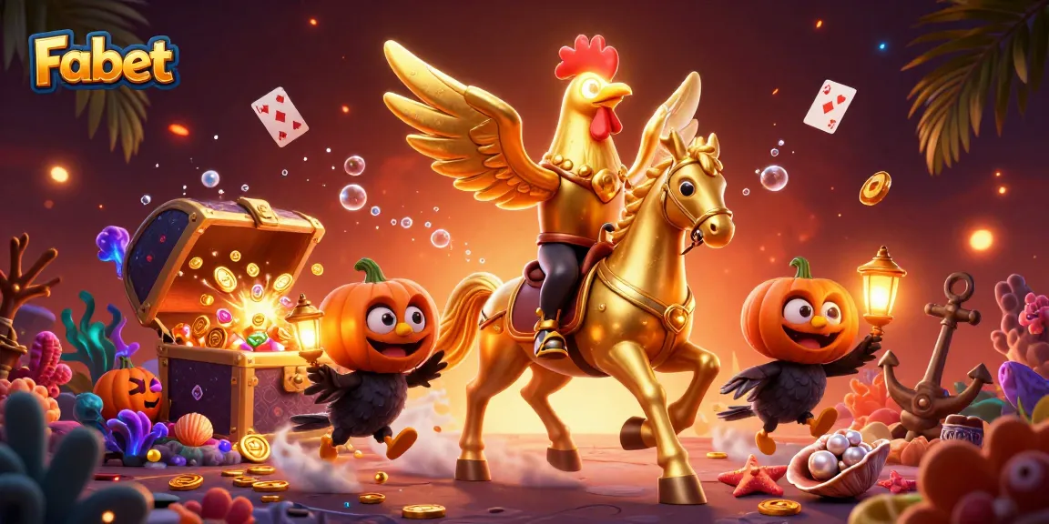 Experience thrilling action at Fabet with colorful casino elements and mystical characters in a vibrant scene.