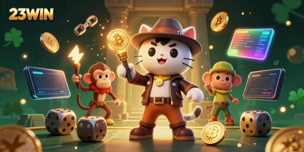 Engage in the thrilling world of 23WIN with a captivating casino adventure scene.