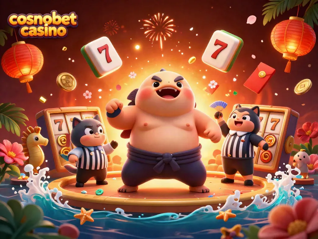Experience the thrill of cosmobet casino with a dynamic underwater slot scene featuring unique characters.
