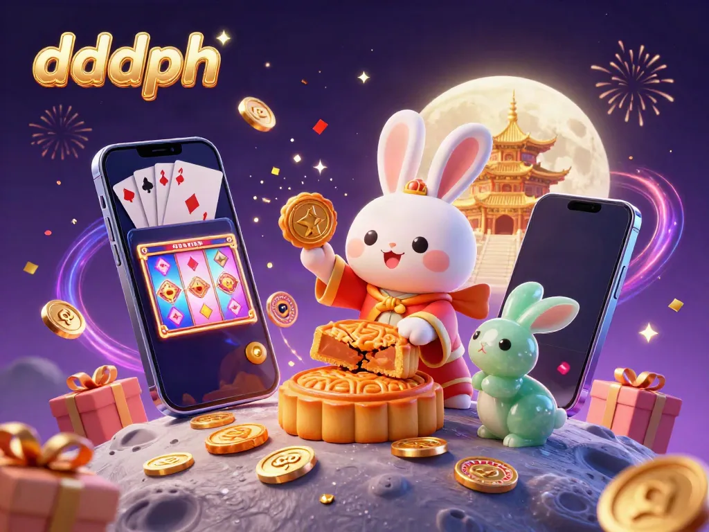 Experience the enchanting world of dddph with vibrant casino elements and rich lunar aesthetics.