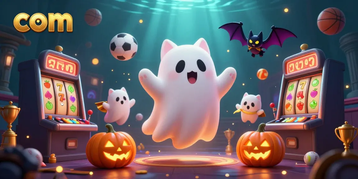 Engage with com's haunted casino adventure featuring a friendly ghost cat and dynamic slot game elements.