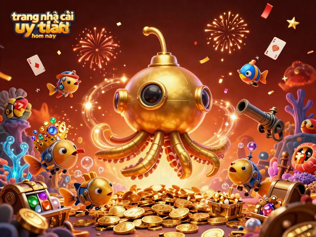Play exciting games at trang nhà cái uy tín hôm nay with a fun kraken submarine scene!