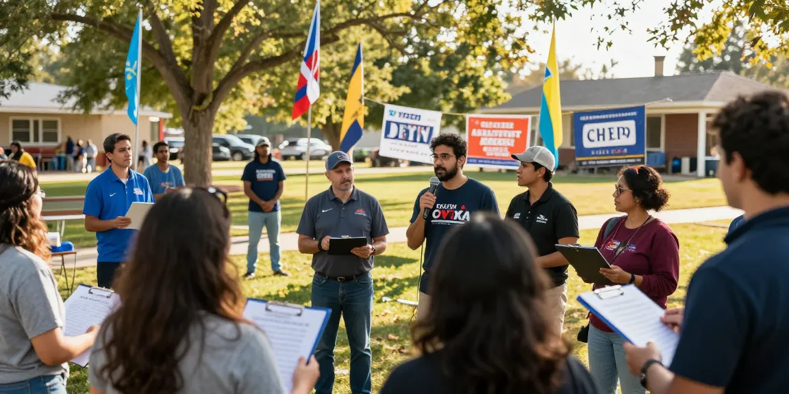 Casey Askar engaging with voters at a community gathering, emphasizing transparency and local issues.