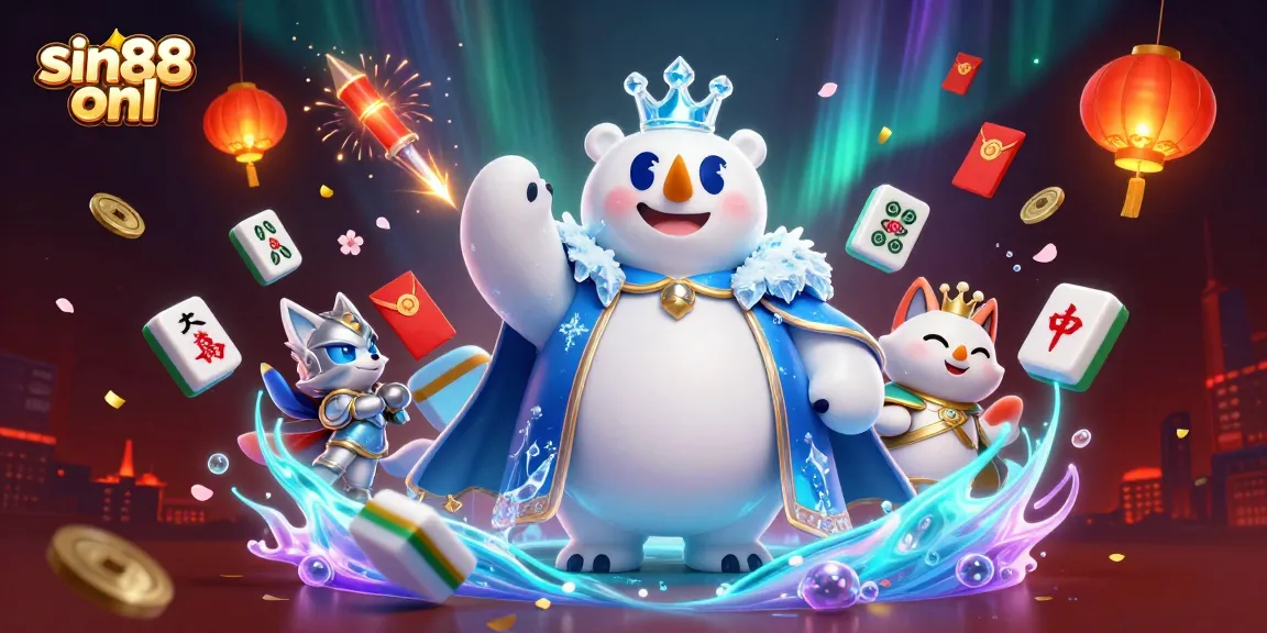 Experience thrilling gameplay at sin88 onl with a majestic polar bear and fox in a vibrant casino scene.