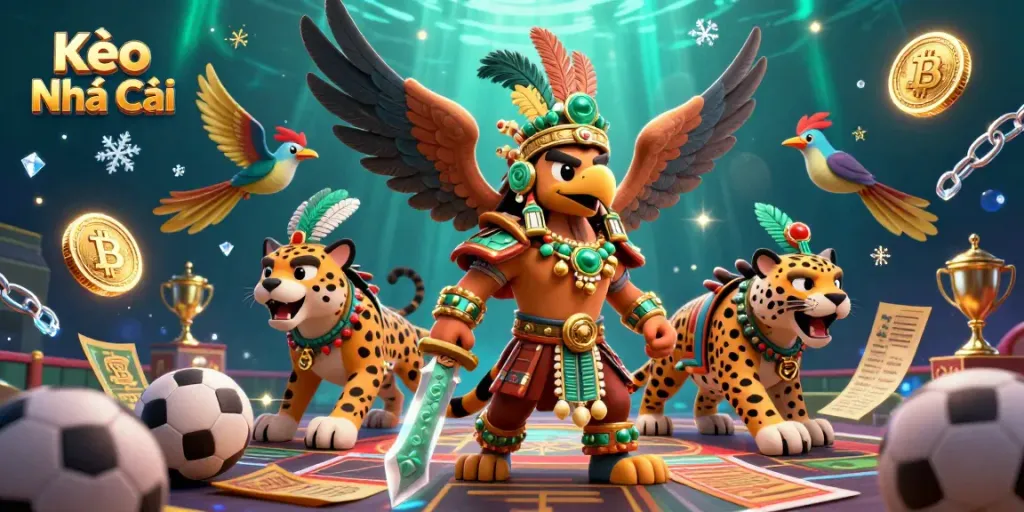 Engage with Kèo Nhà Cái as the Aztec warriors navigate the world of sports betting amidst dynamic elements.