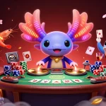 Experience thrilling moments with FABET as vibrant cartoon characters engage in an exciting poker game.