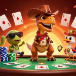 Engaging illustration depicting daftar sbobet with vibrant characters in a dynamic casino setting.