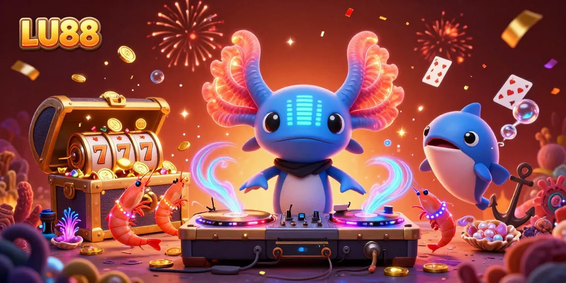 Experience the vibrant energy of LU88 casino with colorful characters and exciting slot games.