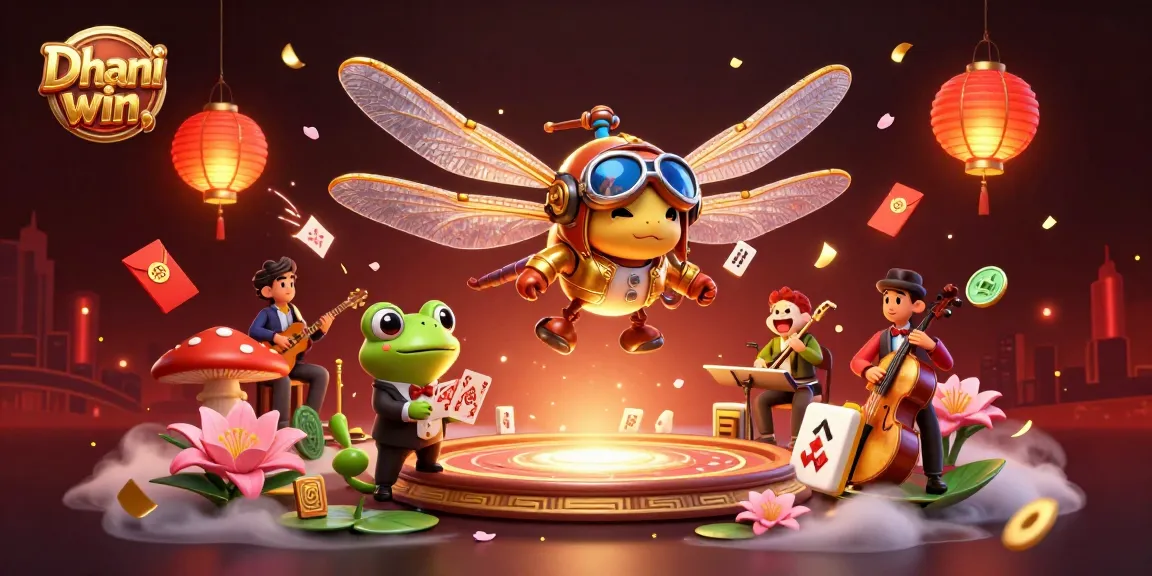 Dhani win players enjoy vibrant gaming at a lily pad casino, with thrilling action and colorful elements enhancing the experience.
