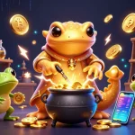 Experience winning with Tải Sunwin in an enchanting 3D casino scene featuring vibrant characters and assets.