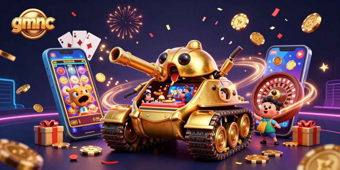 Engage with gmnc's exciting miniature casino, featuring vibrant games and celebratory visuals.