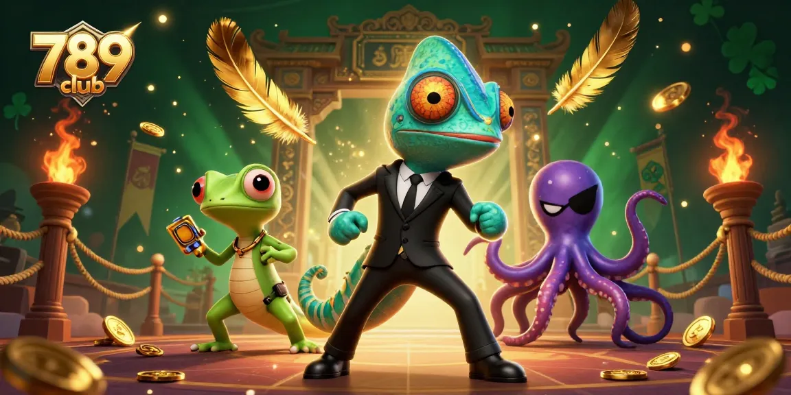 Engage in thrilling gameplay at 789 club featuring a dynamic casino scene with vibrant characters and action.