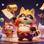 Experience the excitement of truy cập Vsbet with vibrant casino elements and cheerful characters in a dynamic illustration.