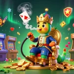 M98 immerses players in a vibrant casino world with captivating slot reels and colorful game elements.