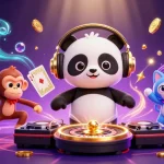 Experience thrilling gameplay at fly88 with an electrifying 3D illustration of fun characters and casino elements.
